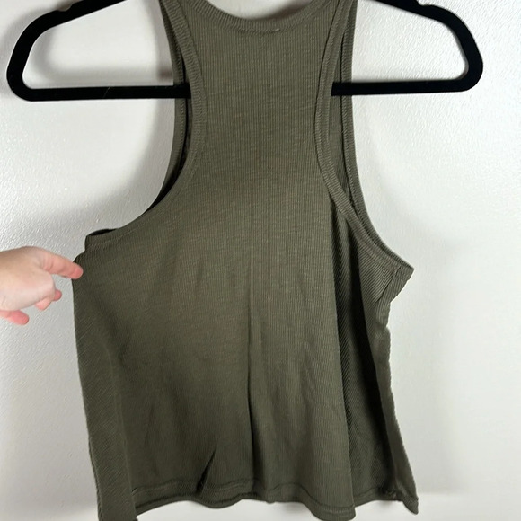 Free People Ribber Swing Olive Green Tank Top - Picture 6 of 7